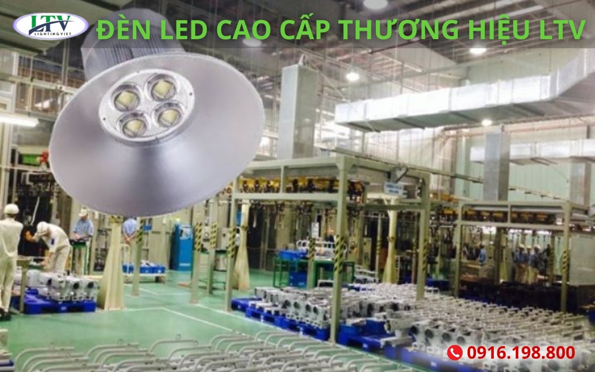 Đèn LED Chiếu Sáng Nhà Xưởng Của Công Ty Quyết Tiến